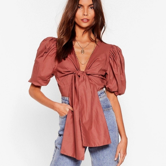 Nasty Gal Tops - Nasty Gal Puff Sleeve Top